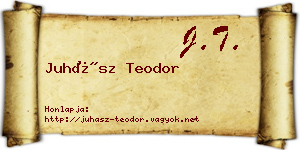 Juhász Teodor névjegykártya